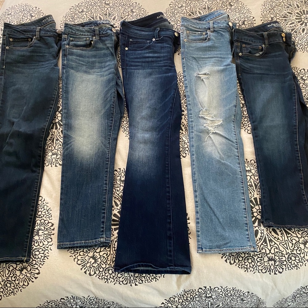 Lot of 5 American Eagle Jeans